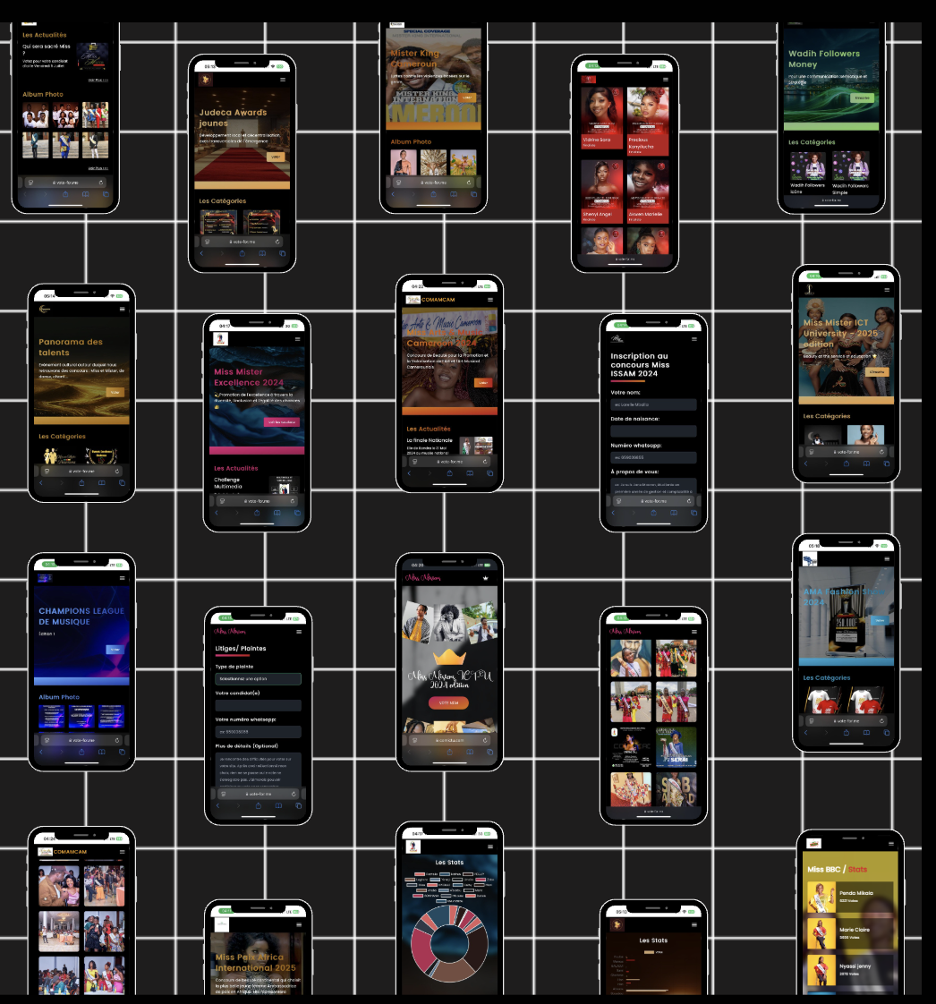 Exemples de pages concours Votar